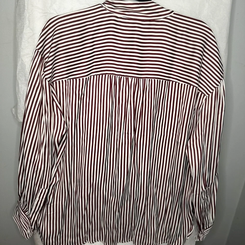 Lane Bryant Long Sleeve Striped Blouse - Picture 3 of 4